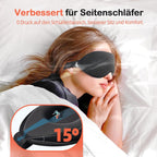 INNELO Schlafmaske Für Herren Frauen, 2024 Bequeme Atmungsaktive 3D Augenmaske, Mit Tiefen Augenhöhlen Und Erhöhten Nasenpads, 100％ Lichtblockierende Schlafbrille Mit Memory Foam Für Reisen, Schwarz