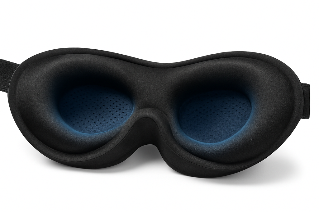 INNELO Schlafmaske Für Herren Frauen, 2024 Bequeme Atmungsaktive 3D Augenmaske, Mit Tiefen Augenhöhlen Und Erhöhten Nasenpads, 100％ Lichtblockierende Schlafbrille Mit Memory Foam Für Reisen, Schwarz