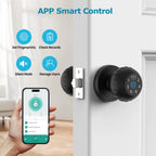 Smart Lock Fingerprint Door Lock App Control Passcode Unlock Electronic Touchscreen Keypad Indoor